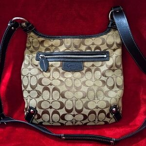 Coach Vintage Chelsea Medium Signature Brown and Tan Canvas Shoulder/Crossbody